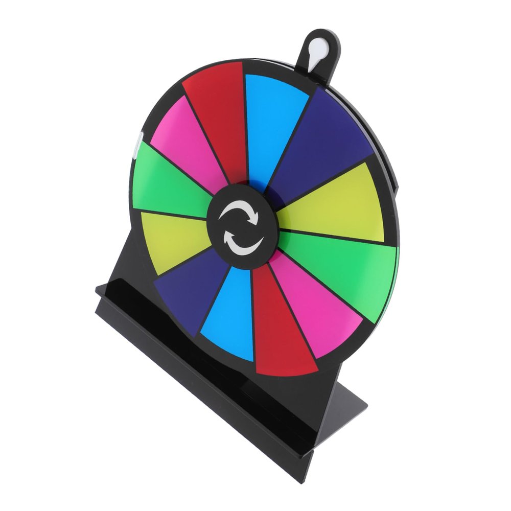 Alipis Diy Acrylic Fortune Game Wheel Raffle Turntable for Events Spinning Prize Wheel Base Tabletop Carnival Spinner