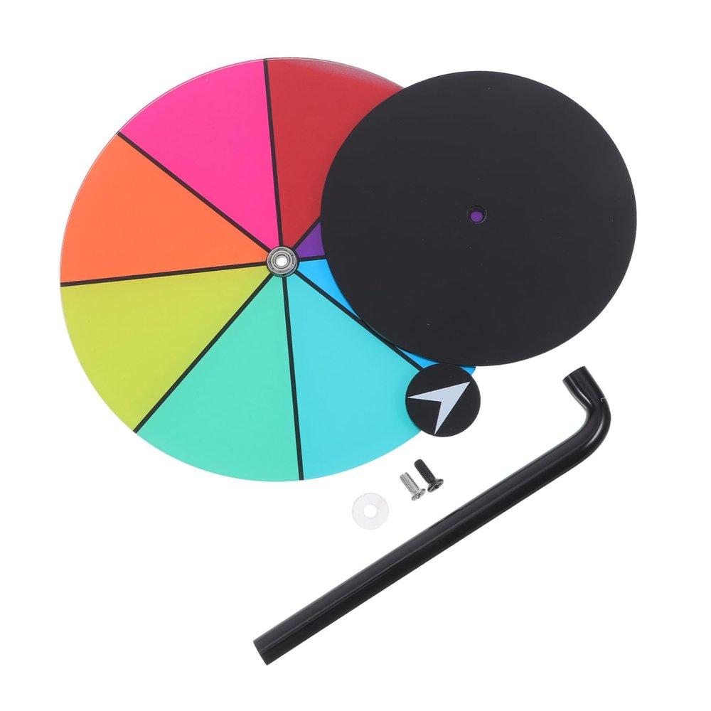 Alipis Sturdy Acrylic Spinning Wheel with Dry Erase Surface Colorful Roulette for Party Games Trade Shows Carnival Events and Holiday Activities