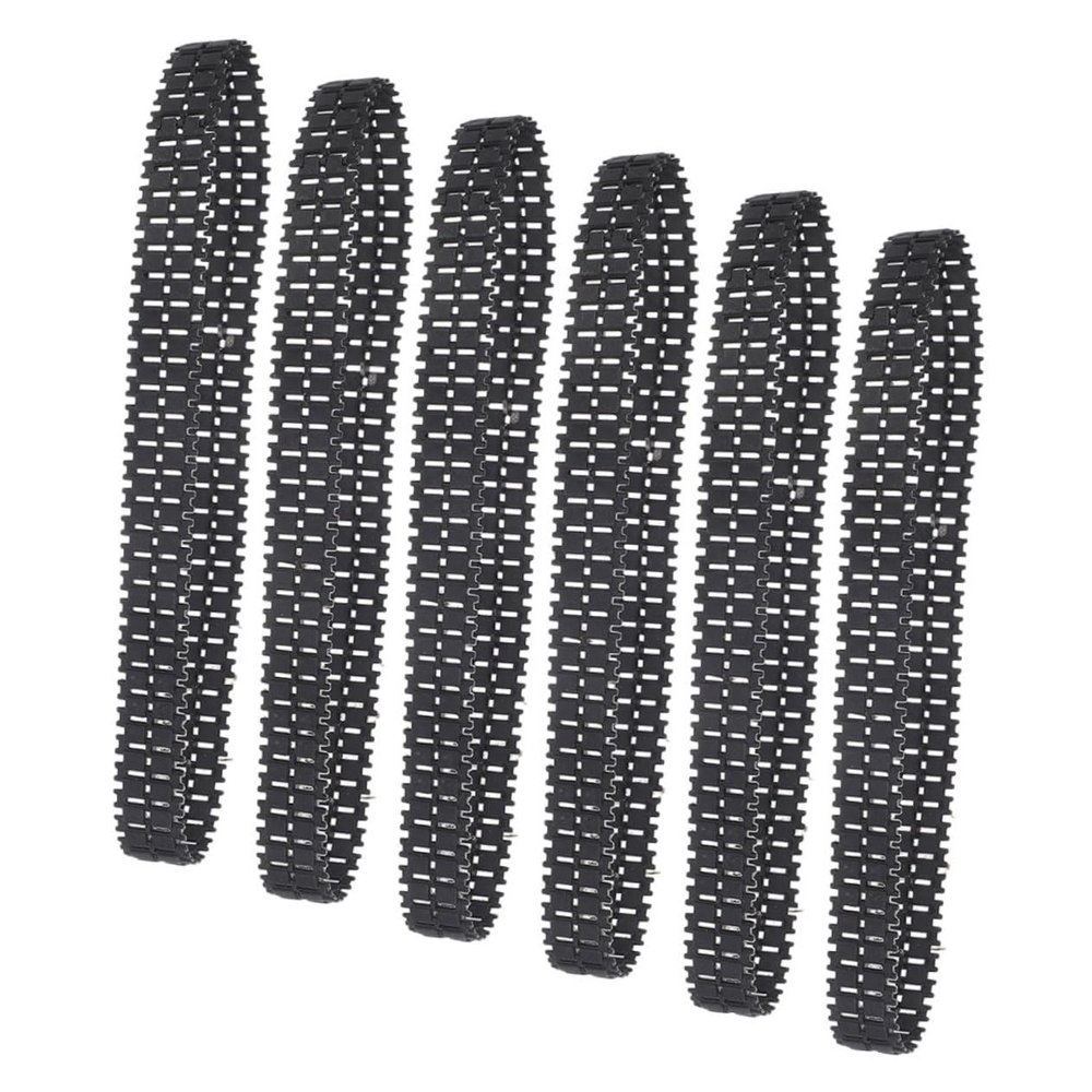 Kisangel 6pcs Shock Absorbing Rubber Tank Tracks for DIY Remote Control Vehicles Replacement Parts for Enhanced Agility and Versatile Terrain Performance