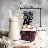 18pcs Black Glitter Dessert Cupcake Pick for Straight Outta 1969 Legend Since 1969 Theme Decor Supplies Men Happy 57th Birthday Party Decoration view 2