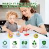 WODI 4PCS Wooden Spinning Tops - Adorable Animal Gyroscope Toys for Toddlers, Safe & Fun Montessori Educational Gift, Fidget Spinner for Kids/Toddlers (#3) view 2