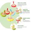 WODI 4PCS Wooden Spinning Tops - Adorable Animal Gyroscope Toys for Toddlers, Safe & Fun Montessori Educational Gift, Fidget Spinner for Kids/Toddlers (#3) view 3