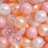 GOGOSO Ball Pit Balls for Toddles Kids Plastic Ballpits Accessories Crush Proof Durable Fun Shape Play Baby Bath Toys,2.15inch 200count Clear+Pink+Gold+Pear White view 1