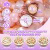 GOGOSO Ball Pit Balls for Toddles Kids Plastic Ballpits Accessories Crush Proof Durable Fun Shape Play Baby Bath Toys,2.15inch 200count Clear+Pink+Gold+Pear White view 2