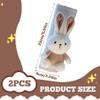 2PCS Cartoon Bunny Seat Belt Cover Pad for Kids, Soft Plush Fluffy Winter Seatbelt Cushion for Car, Pushchair & Baby Travel Comfort. view 3