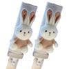 2PCS Cartoon Bunny Seat Belt Cover Pad for Kids, Soft Plush Fluffy Winter Seatbelt Cushion for Car, Pushchair & Baby Travel Comfort. view 4
