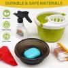 Dreamon Toddler Cleaning Set - 14Pcs Kids Cleaning Toy Set with 2-in-1 Kids Vacuum That Really Works, Pretend Home Cleaning Play Set for Toddler Age 3-7, Christmas Birthday Gift for Girls BoysBlue view 4