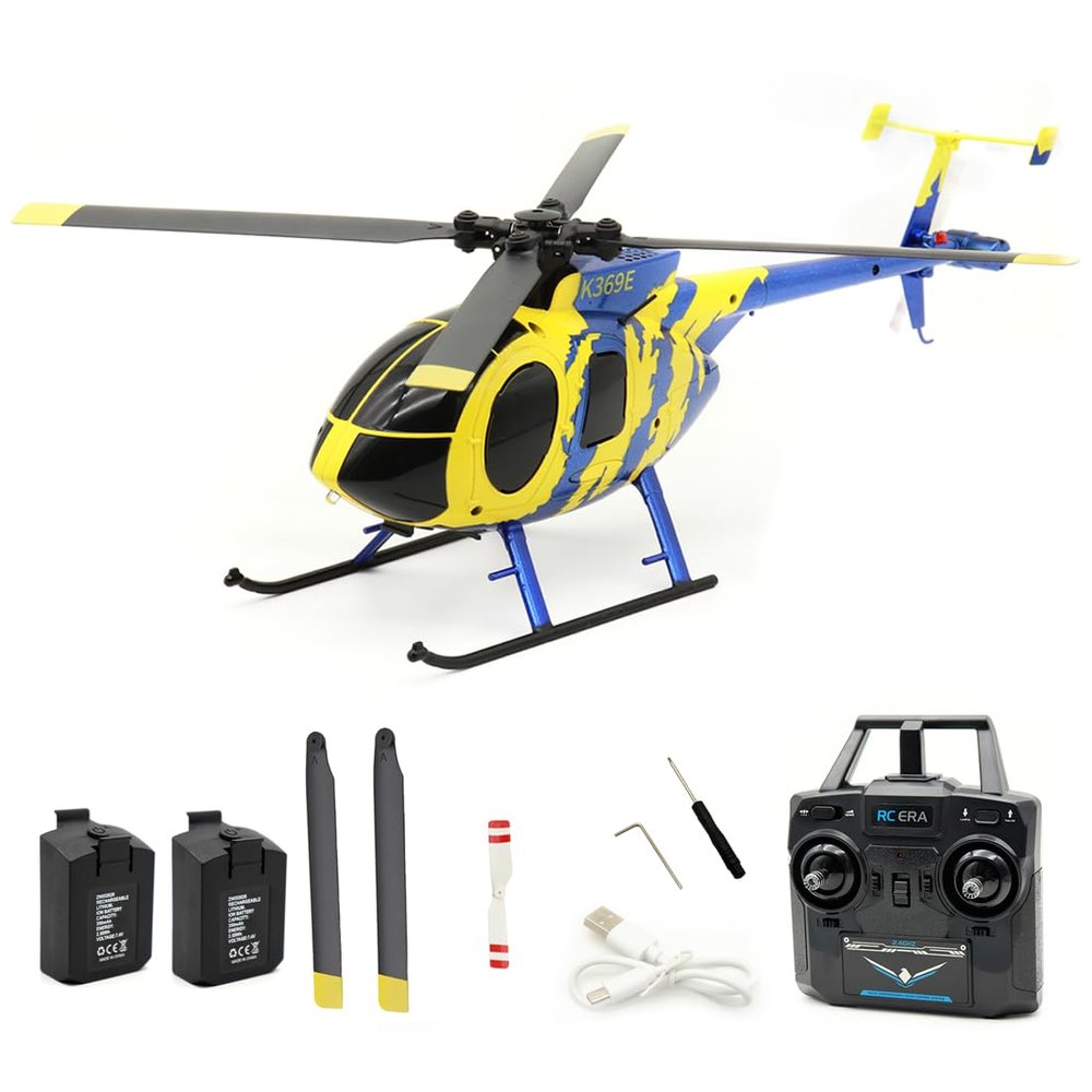 Actualia RC ERA C184 MD500 RC Helicopter, 2.4G 6-Gyro 4CH Stabilized Helicopter, Remote Control Aircraft with Optical Flow Sensor for Adults Enthusiasts