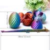 8pcs/Set 3D Printed Dragon Egg Toys,Little Dragon Inside Eggs,Flexible Realistic Articulated Fidget Toys,Mystery Figurines Gifts for Easter,Executive Desk Dcor Festival Collectible (4dragon+4eggs) view 2