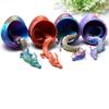 8pcs/Set 3D Printed Dragon Egg Toys,Little Dragon Inside Eggs,Flexible Realistic Articulated Fidget Toys,Mystery Figurines Gifts for Easter,Executive Desk Dcor Festival Collectible (4dragon+4eggs) view 4