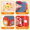 JOYSINTOY Baby Toys 6-12 Months - Soft Barn with Stuffed Farm Animals Toy, Montessori Toys for 6 Months Infant Boys Girls Sensory Gifts with Rattle, Crinkle Paper, Mirror Christmas Stocking Stuffers view 3