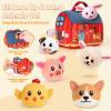 JOYSINTOY Baby Toys 6-12 Months - Soft Barn with Stuffed Farm Animals Toy, Montessori Toys for 6 Months Infant Boys Girls Sensory Gifts with Rattle, Crinkle Paper, Mirror Christmas Stocking Stuffers view 4