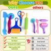 Dough Play Tools Sets for Kids, 22pcs Clay and Dough Accessories for Toddlers with Storage Box, Silicone Mat, Rolling Pins, Safety Scissors, Mini Knife,3D Dino & Animal Molds, Gift for Boys Girls view 3