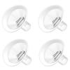 4pc 22mm Oval Flanges Shields Built-in Soft Edges Compatible with Medela/Lansionh Pumps, Replacement Parts for Pump in Style, Symphony, Swing Maxi, Harmony and Personalfit Flex Connector view 1