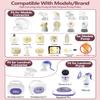 4pc 22mm Oval Flanges Shields Built-in Soft Edges Compatible with Medela/Lansionh Pumps, Replacement Parts for Pump in Style, Symphony, Swing Maxi, Harmony and Personalfit Flex Connector view 2