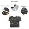 Bolaz Painting Smocks for Toddlers 4-6 Artist Smocks with Pockets Dark Floral Eating Waterproof Apron view 3