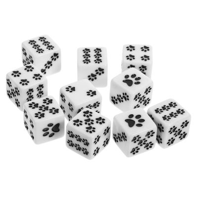 Abaodam 10pcs Oversized Pattern Dice for Classroom Party Game Props Resin Dices