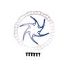 BARADINE DB-07D 5.5 inches (140 mm) 6 Hole Rotor Blue view 1