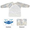 Painting Smocks for Toddlers 4-6 Artist Smocks with Pockets Beige Floral Patterns Eating Waterproof Apron view 2