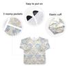 Painting Smocks for Toddlers 4-6 Artist Smocks with Pockets Beige Floral Patterns Eating Waterproof Apron view 3