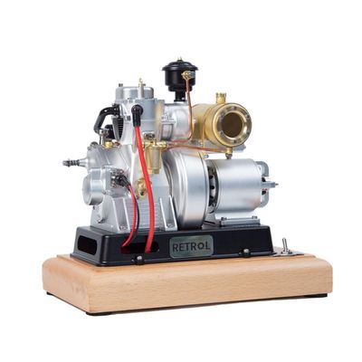 Goekhyrani Engine Model Kit That Works, 185-Type Micro Single-Cylinder 4-Stroke Air Cooling Mechanical Ignition Engine Model for Classic Vintage Tractor, Science Ornaments, Gifts for Dad
