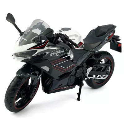 1:12 Scale for Kawasaki Ninja 400 2023 Motorcycle Model Toy, Plastic and Metal Diecast Toy Motorcycle Bike, Mens Collection Toys for Boys Kids Gifts, Cake Topper Home Office Decor, Black