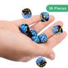 36 of Pack 12MM 6 Sided MINI Dice Set,Two Colours D6 Game Dice Set, 6 Sided Standard Dices for Yahtzee, Bunco or Teaching Math,with Portable Plastic Box(Blue Black) view 3