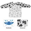Bolaz Painting Smocks for Kids 2-4 Eating with Pockets Cow Waterproof Toddler Apron view 2