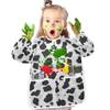 Bolaz Painting Smocks for Kids 2-4 Eating with Pockets Cow Waterproof Toddler Apron view 4