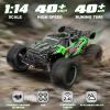 1:14 Scale RC Cars for Adults, 40+KPH High Speed Remote Control Car RC Truggy, 4x4 Off-Road Remote Control Truck, All Terrain Waterproof Electric Car for Snow, Sand, Beach with 2 x 2S Batteries view 2