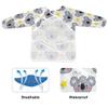 Bolaz Painting Smocks for Kids 2-4 Eating with Pockets Koala Stars Waterproof Toddler Apron view 2