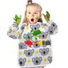 Bolaz Painting Smocks for Kids 2-4 Eating with Pockets Koala Stars Waterproof Toddler Apron view 4