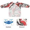 Painting Smocks for Kids 2-4 Eating with Pockets Red Gray White Black Marble Waterproof Toddler Apron view 2