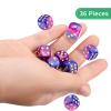 36 of Pack 12MM 6 Sided MINI Dice Set,Two Colours D6 Game Dice Set, 6 Sided Standard Dices for Yahtzee, Bunco,with Portable Plastic Box(Blue Purple) view 3