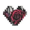Gothic Roses Building Brick Block Puzzle Heart Shaped, Personalized Picture Puzzles Photo Jigsaw Puzzles for Adults 3D Micro Building Blocks for Home Decor Bricks Set view 1