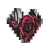 Gothic Roses Building Brick Block Puzzle Heart Shaped, Personalized Picture Puzzles Photo Jigsaw Puzzles for Adults 3D Micro Building Blocks for Home Decor Bricks Set view 2