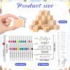 146 Pcs Baby Shower Game Sign Set Includes Decorative Square 54 DIY Blank Wooden Blocks 24 Paint Markers 27 Page Babys First ABC Book (Blue Bear) view 2