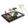 Yardwe 1Set Zen Garden Kit Japanese Style Desktop DIY Ornament for Meditation Home Decor and Desk Adornment Compact and Peaceful Decoration for Any Space view 1