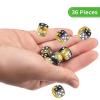 36 of Pack 12MM 6 Sided MINI Dice Set,Two Colours D6 Game Dice Set, 6 Sided Standard Dices for Yahtzee, Bunco,with Portable Plastic Box(Yellow Black) view 3
