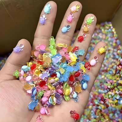 100Pcs Resin Turtle Moulds Set, Mini Animals for DIY Crafts, Dollhouse Miniatures, Garden Decor