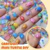 100Pcs Resin Turtle Moulds Set, Mini Animals for DIY Crafts, Dollhouse Miniatures, Garden Decor view 3