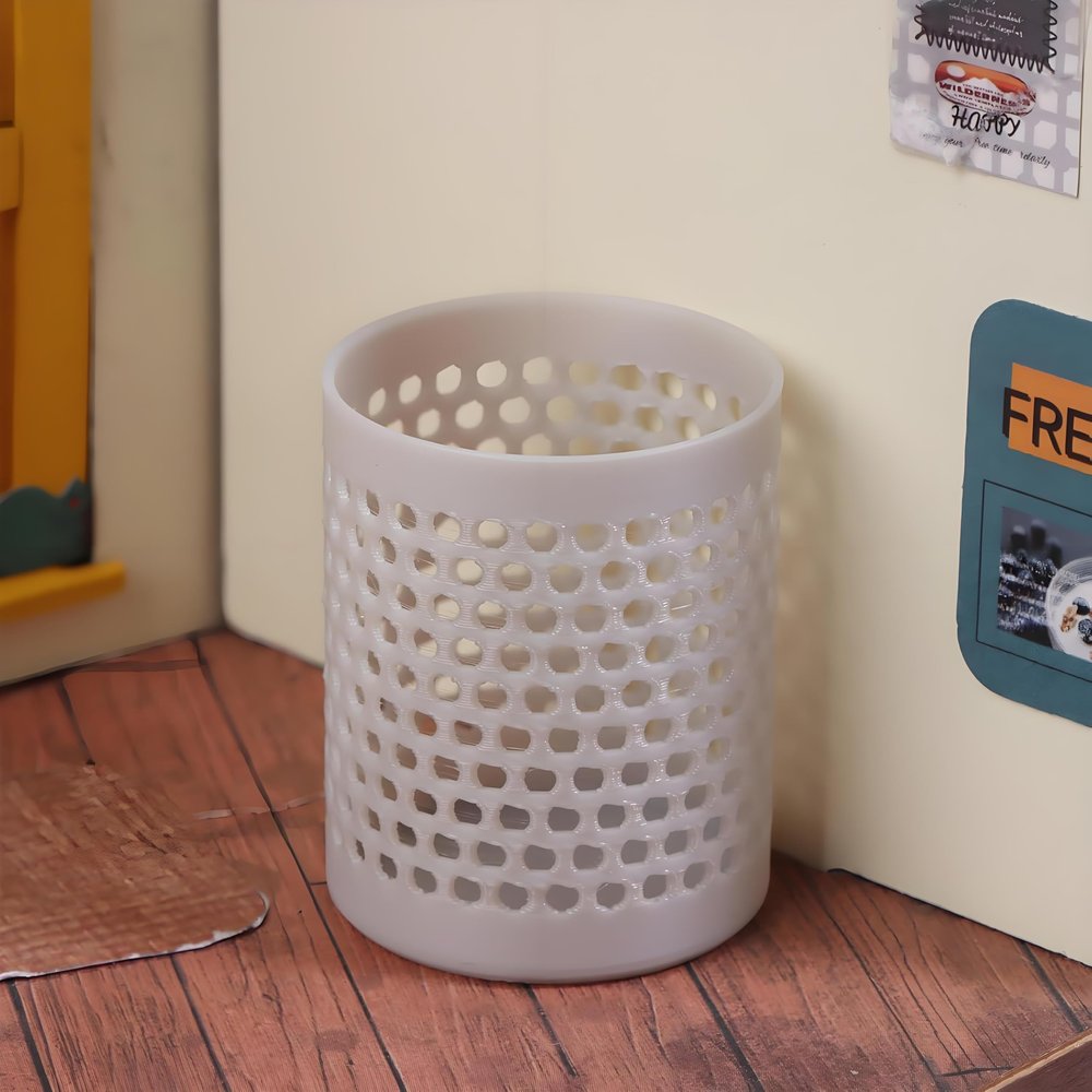 1:12 Scale Dollhouse Miniature Storage Basket, Plastic Laundry Basket, Bathroom Furniture Accessory