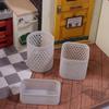 1:12 Scale Dollhouse Miniature Storage Basket, Plastic Laundry Basket, Bathroom Furniture Accessory view 3