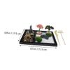 FELTECHELECTR Creative Zen Garden Rock Ornament Zen Sand Table Desk Adornment Relaxing Garden Decor Meditation Accessory view 2