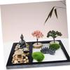 FELTECHELECTR Creative Zen Garden Rock Ornament Zen Sand Table Desk Adornment Relaxing Garden Decor Meditation Accessory view 4