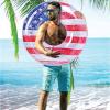 Kids Pool Float, 32" Tubes for Floating,Glitter Inflatable Pool Ring for Lake Swimming Pool Party River Beach view 3