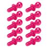 Bunny Kachu Metal Ball Head Screw Link Rod Shock Absorber End Aluminum Alloy Lightweight Durable Upgrade for TT01 TT02 RC Car 10pcs (Pink) view 1