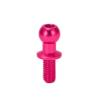Bunny Kachu Metal Ball Head Screw Link Rod Shock Absorber End Aluminum Alloy Lightweight Durable Upgrade for TT01 TT02 RC Car 10pcs (Pink) view 3