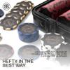 SLOWPLAY Nash 14g Clay Poker Chip Set Black Gold Edition 300PCS Core Set for Texas Holdem | Numbered Chips: 5, 25, 100 | Premium Case with Durable German Polycarbonate Shell view 3