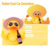CoFuBcad 2.75" Yellow Duck Dashboard Decoration, Duck Car Ornament Cute Accessories with Hat Necklace Sunglasses Cool Prop Funny Office Festival Gifts view 2